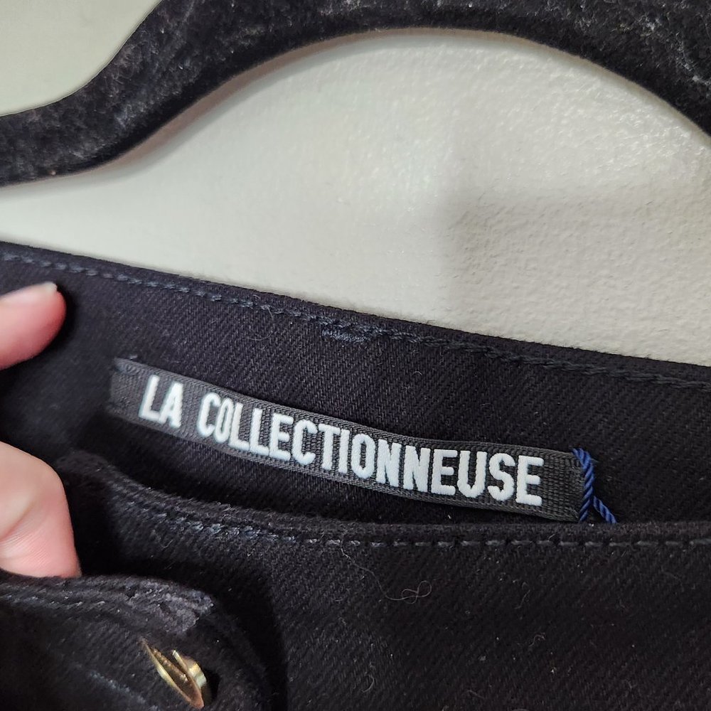 JACQUEMES LA COLLECTIONNEUSE Black Moto Carpenter Style Jeans - Picture 3 of 7